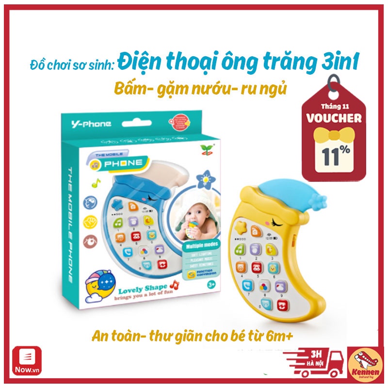Đồ chơi điện thoại ru ngủ kèm đèn nhạc âm thanh thú vị cho bé
