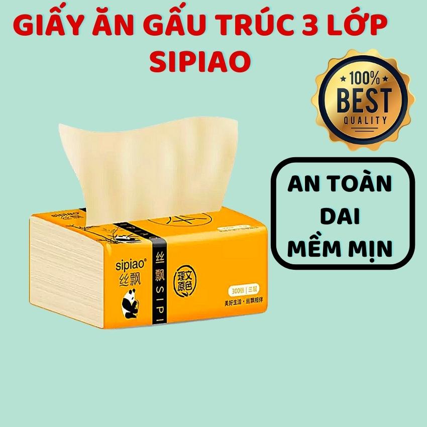 Giấy ăn Gấu Trúc Sipiao giá sỉ thùng 30 gói loại 1 cam kết hàng chuẩn đủ