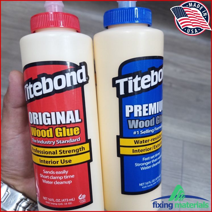 Keo dán gỗ CHÍNH HÃNG Titebond II Premium/ Titebond Original Wood Glue, Chai Xanh/ Chai đỏ, Made in USA