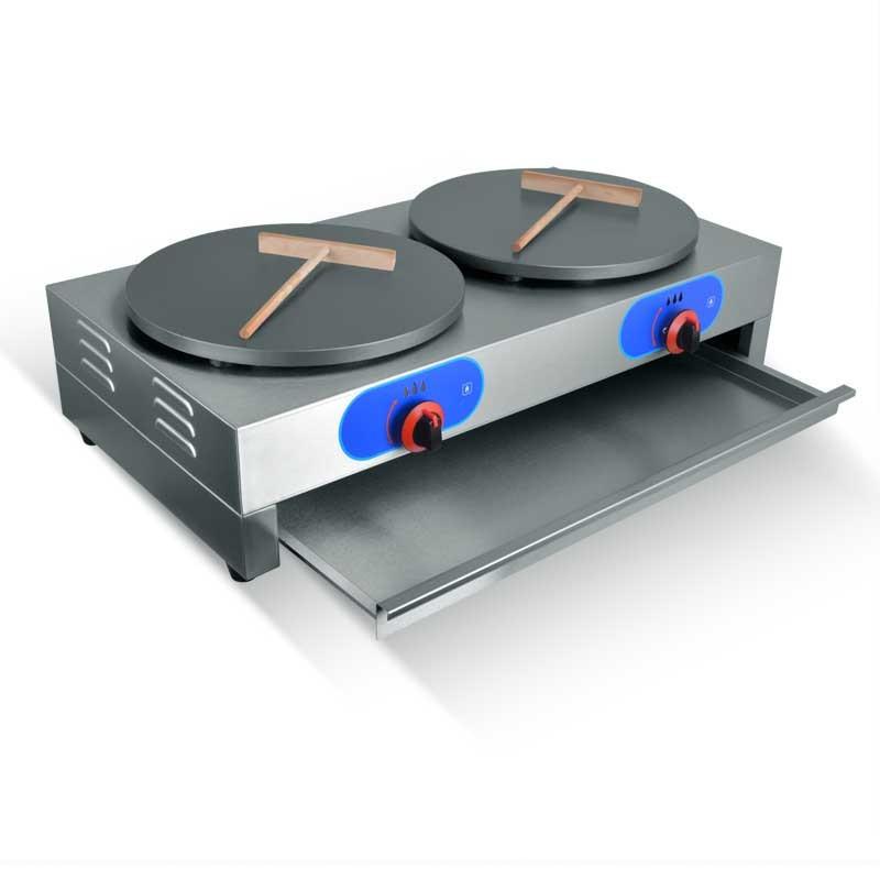 [Trả góp 0%]Máy làm bánh crepe bánh kép thái gas đôi