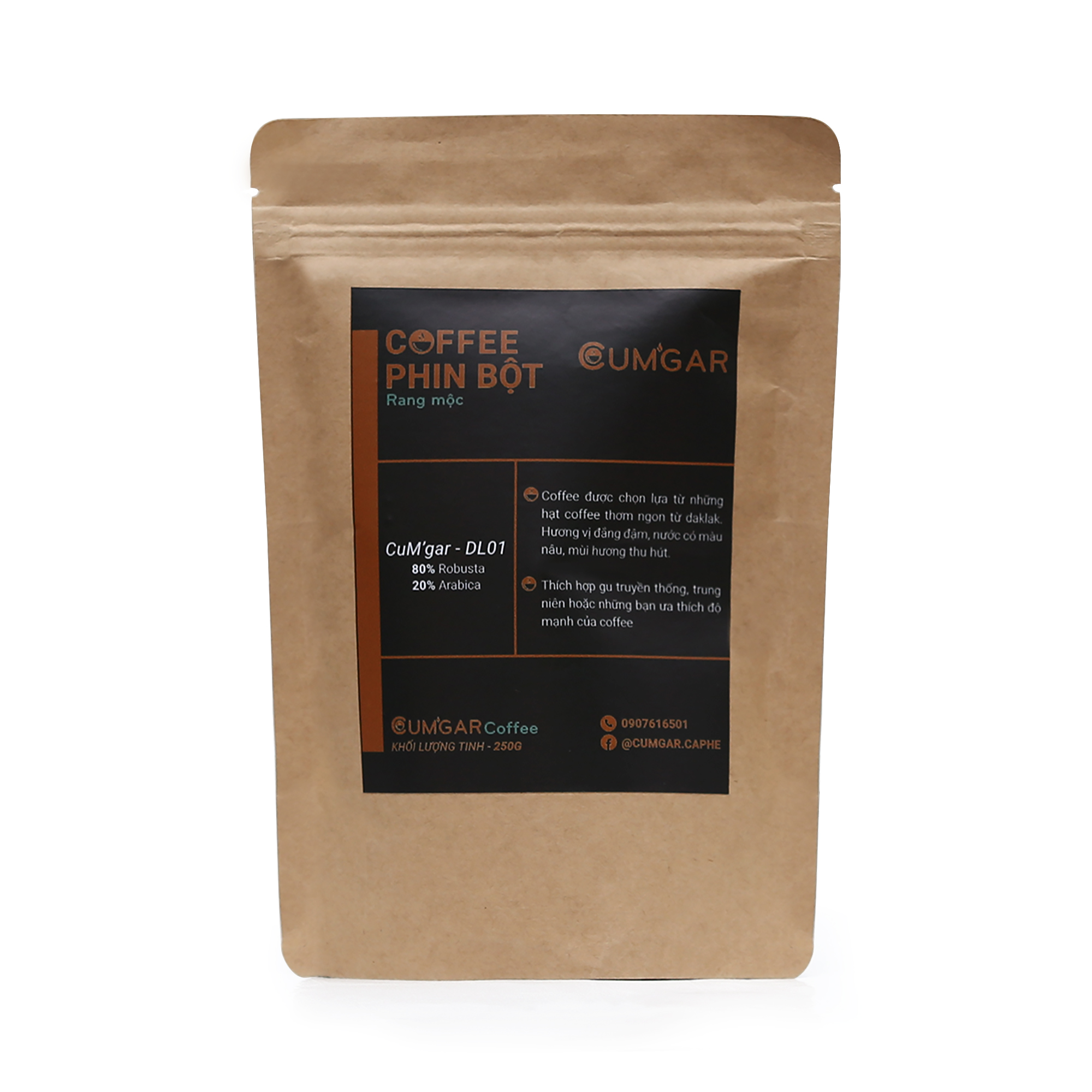Cà Phê Cumgar 250g pha phin nguyên chất - Cumgar Coffee