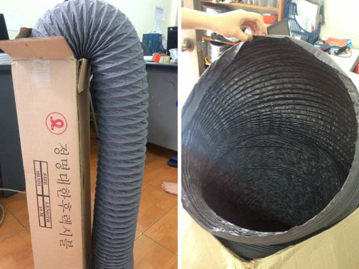 Ống vải mềm thông gió tarpaulin hàn quốc