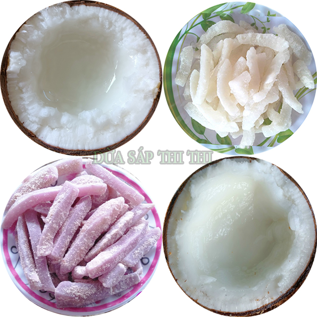 COMBO 1 DỪA SÁP LOẠI 2 + 250GR MƯT DỪA SÁP LOẠI 2