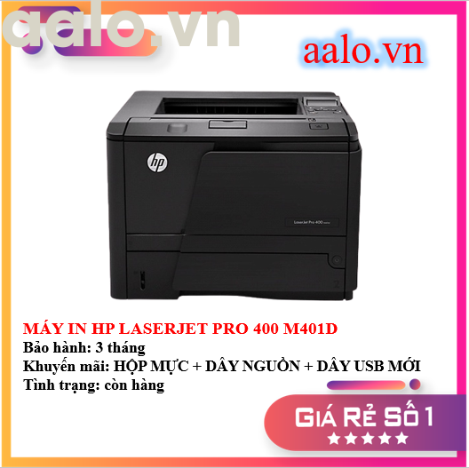 Máy in hp laserjet pro 400 m401d - kèm hộp mực dây nguồn dây usb mới - aalo.vn