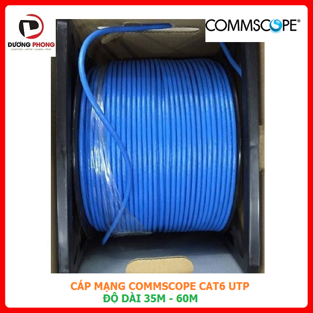 Dây mạng COMMSCOPE/AMP Cat6 UTP Dây cáp mạng LAN chuyên dùng cho công trình đi ngoài trời bấm sẵn 2 đầu 35m-60m - Hàng Chính Hãng