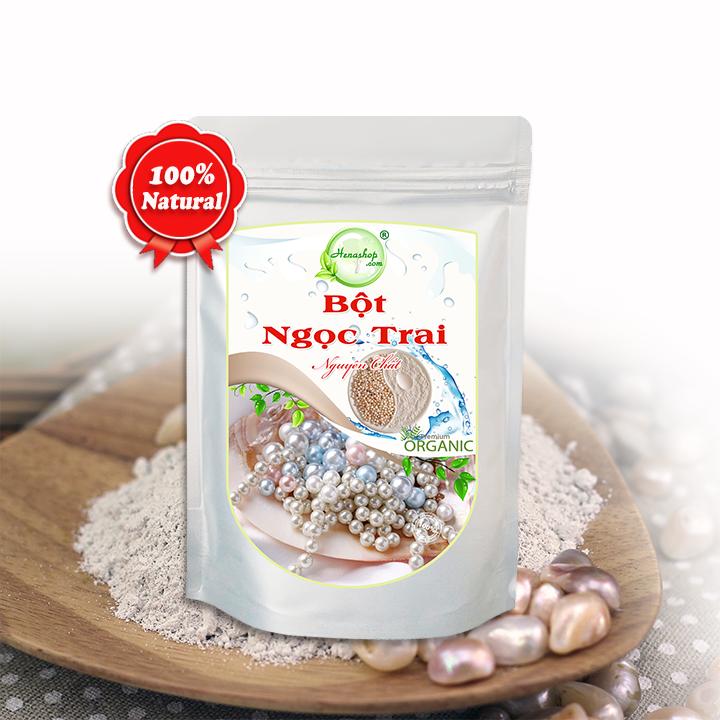 Bột ngọc trai dưỡng trắng da giảm thâm sâm tẩy tế bào chết Henashop 10gr