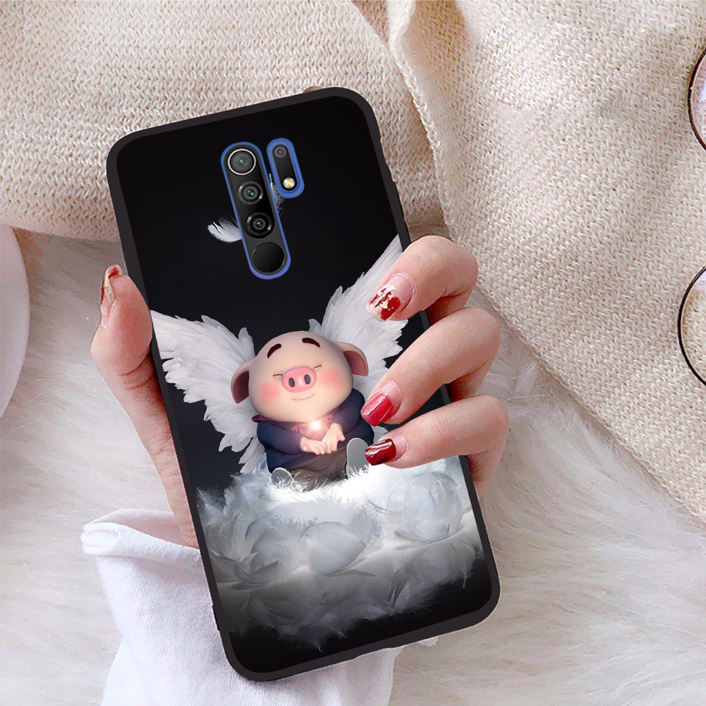 Ốp lưng xiaomi redmi 9 viền dẻo tpu bst pig cute