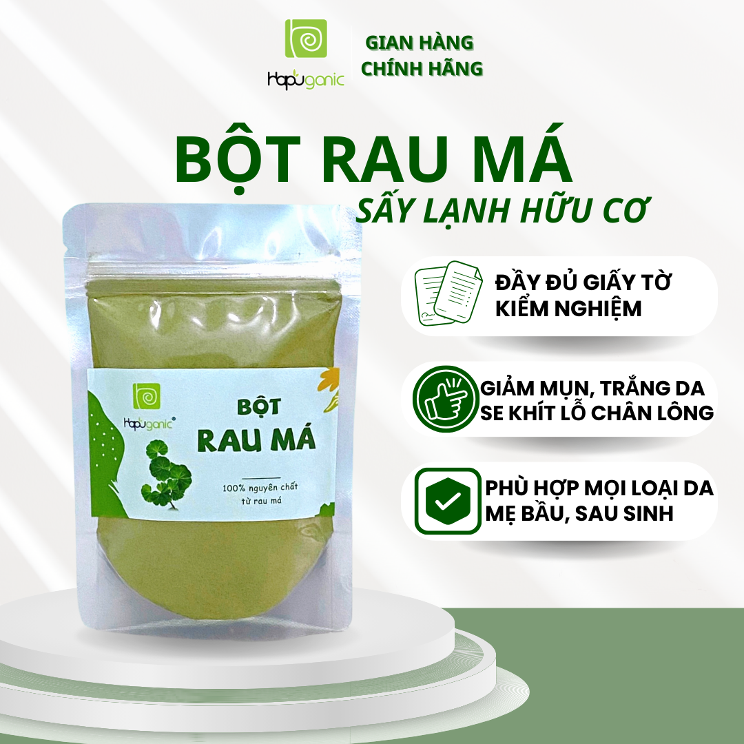 Bột Rau Má Sấy Lạnh Nguyên Chất Đắp Mặt Hapuganic