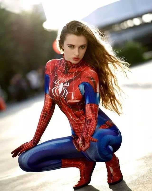 -A Halloween MJ Nhện  Nhện  Quần Bó Một Mảnh Cộng Sinh Mèo Đen  Cosplay Quần Áo Hoạt Hình