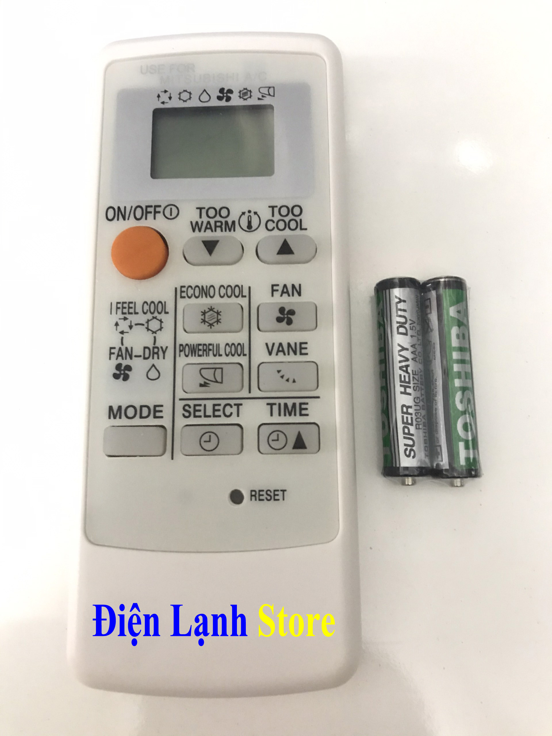 REMOTE ĐIỀU KHIỂN MÁY LẠNH MITSUBISHI ELECTRIC LOẠi TỐT + Tặng Cặp Pin TOSHIBA