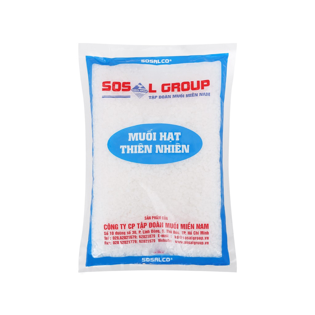 Muối hạt thiên nhiên Sosalco gói 1kg