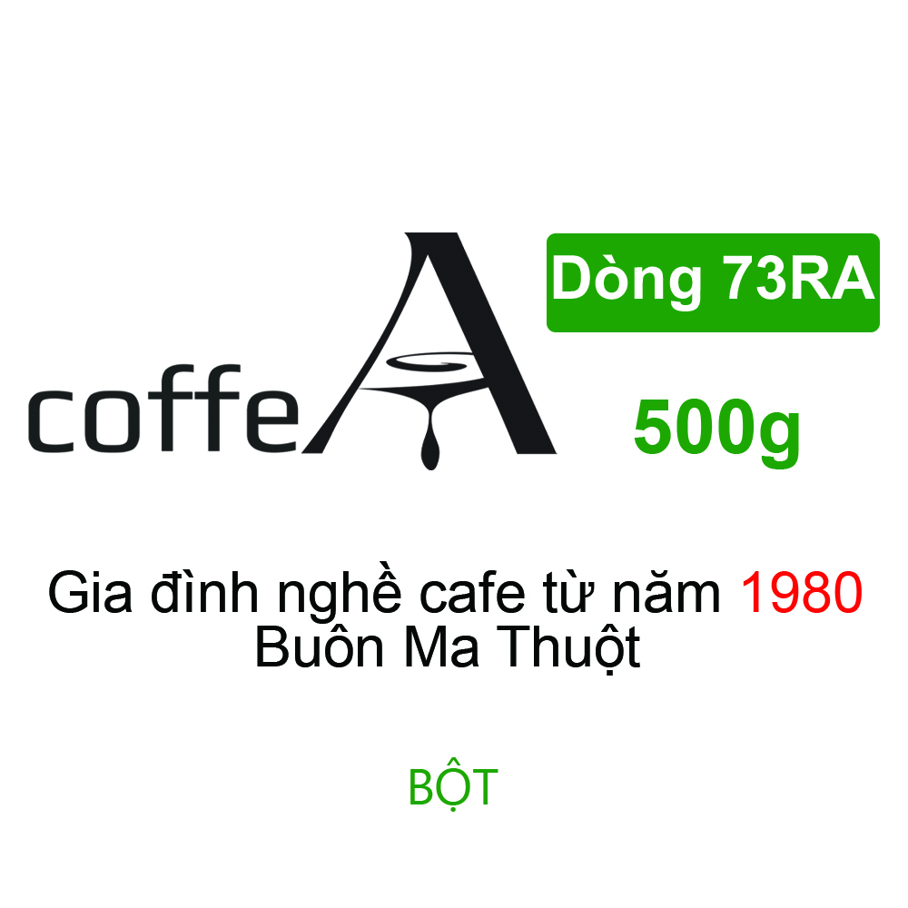 HCM500g cafe BỘT rang xay nguyên chất coffeA Dòng 73RA
