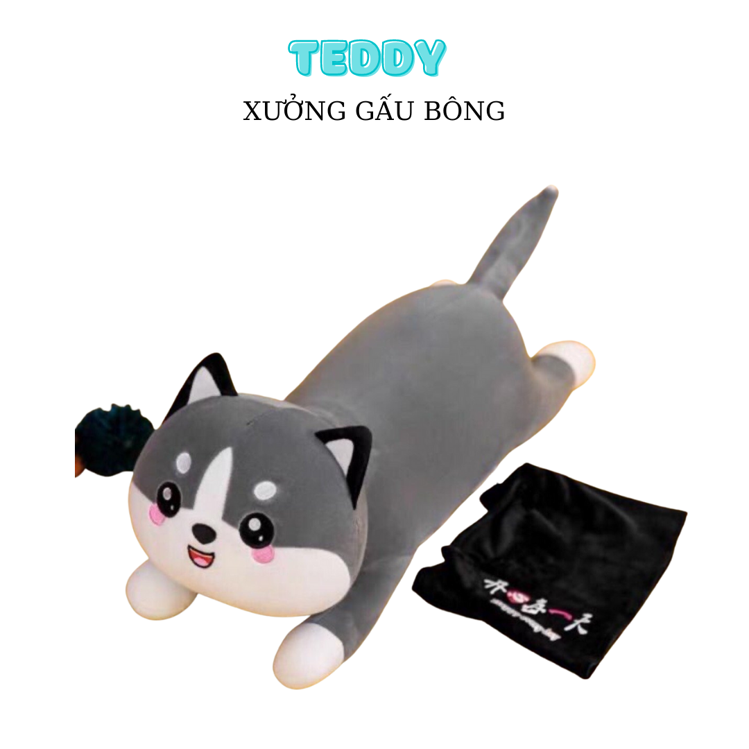 Gấu bông mèo xám dễ thương 50cm