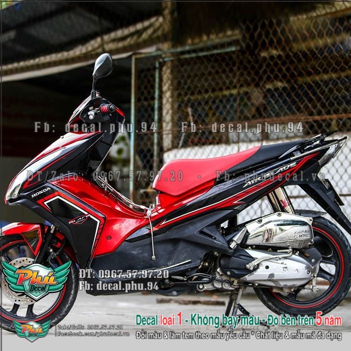 Tem rời ab air blade 2013-2015 đen đỏ hàng loại 1