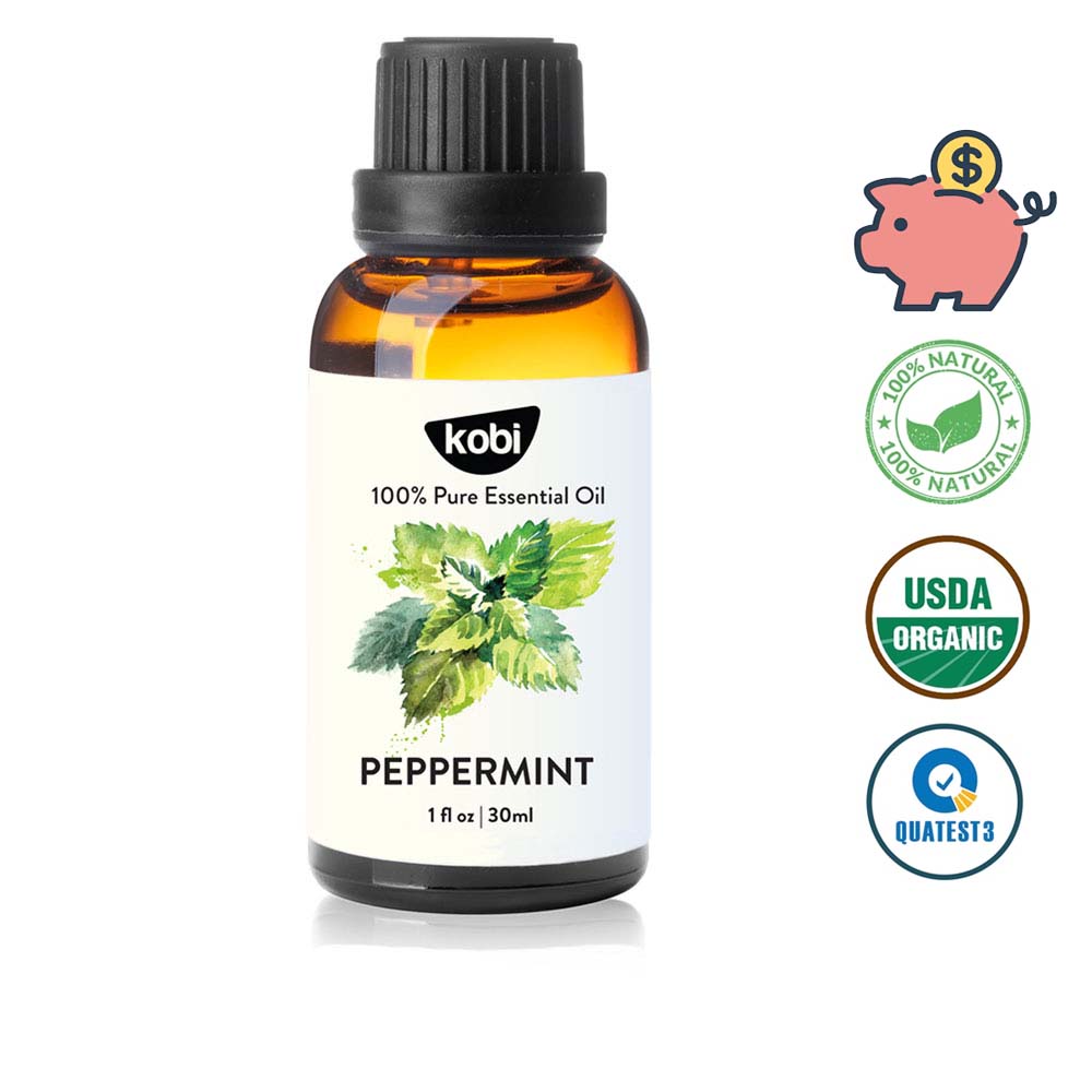 Tinh dầu Bạc Hà Kobi Peppermint essential oil giúp làm thơm phòng, giải cảm, đuổi chuột hiệu quả - 30ml