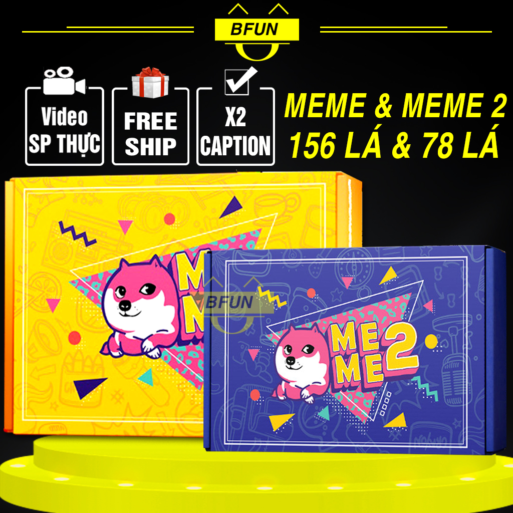 Bài Meme 156 Lá Meme 2 78 Lá Việt Hóa BoardGame Bài MEME Tấu Hài Chất Giấy Cứng Trò Chơi Nhóm Bạn Xả Stress Giải Trí Bfun