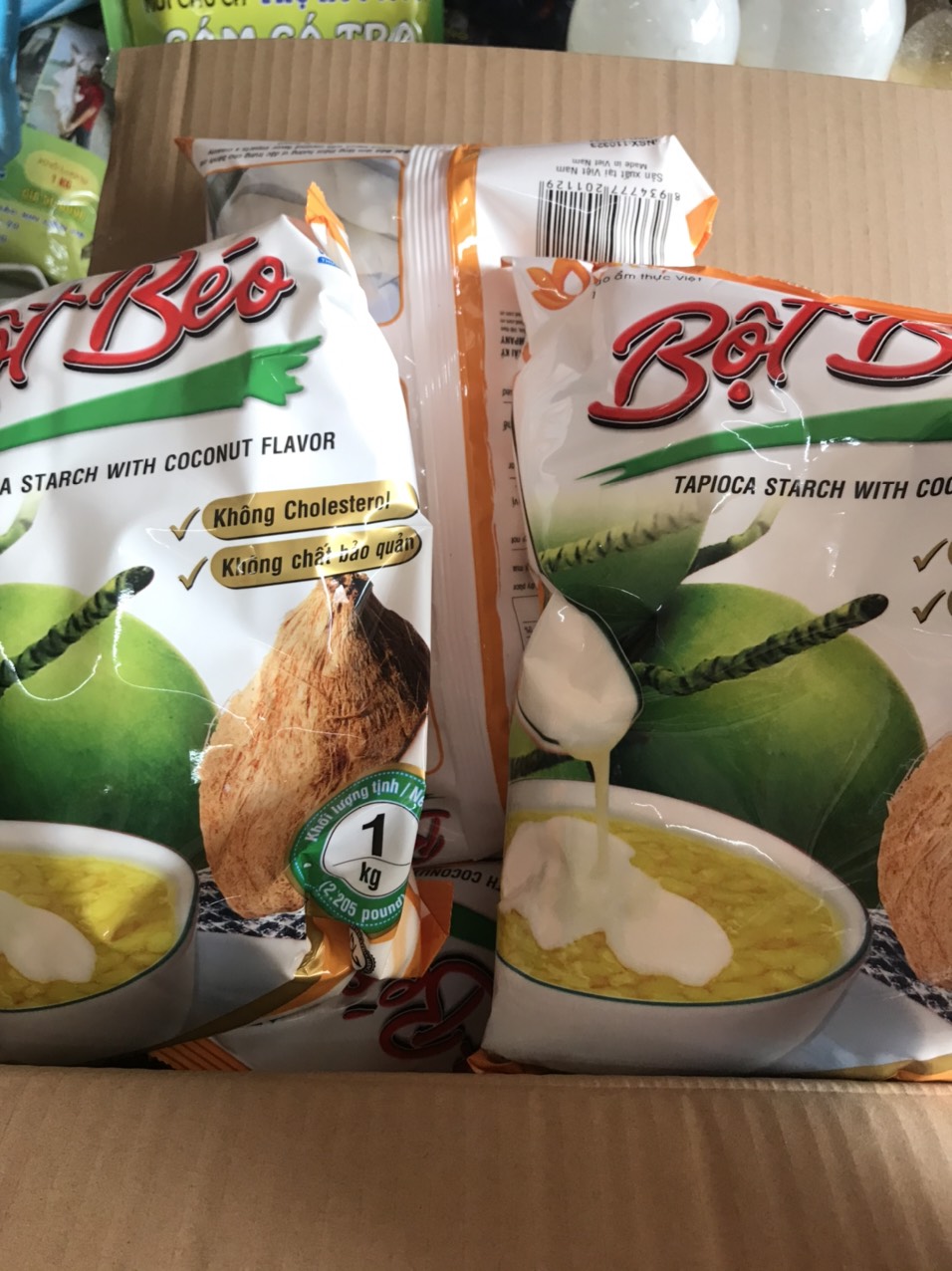 Mồi bột béo cốt dừa câu cá tra, trê, chim, trôi, chép 1kg