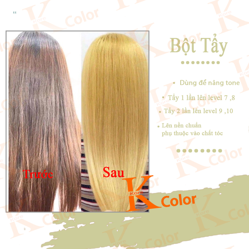 Thuốc tẩy tóc Kcolor COLLAGEN - Tẩy cực êm, lên cực chuẩn