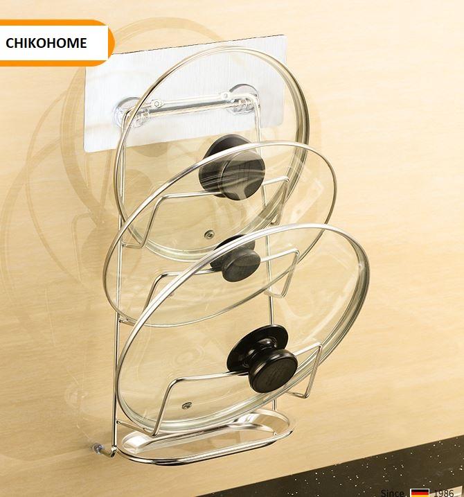 Giá úp vung inox 304 có khay hứng nước