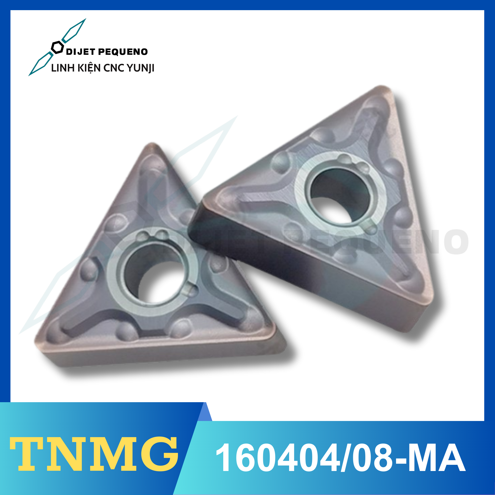 Hộp 10 mảnh dao chip tiện cắt gọt kim loại gia công thép gang mã TNMG 160404/08 sử dụng trong ngành gia công cơ khí