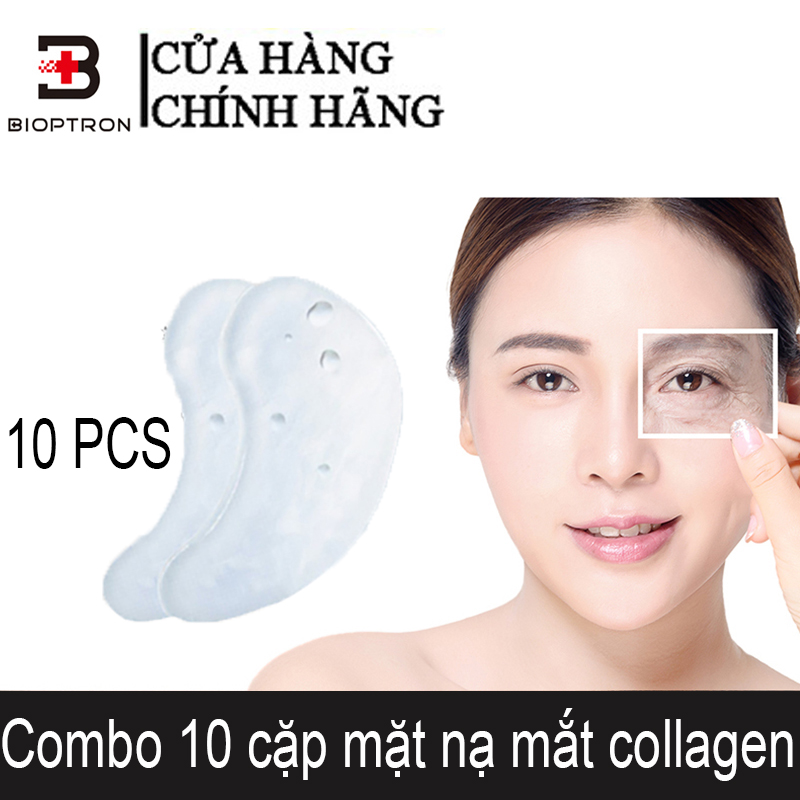 Bioptron 10 cặp mặt nạ mắt collagen Mặt nạ dưỡng mắt trị thâm/ hộp Làm sáng quầng thâm