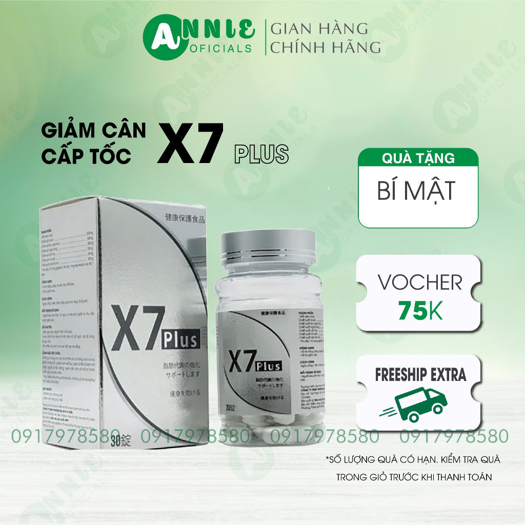 Giảm cân cấp tốc x7 plus ngân 98 chính hãng giảm cân cấp tốc nhanh cho người khó giảm