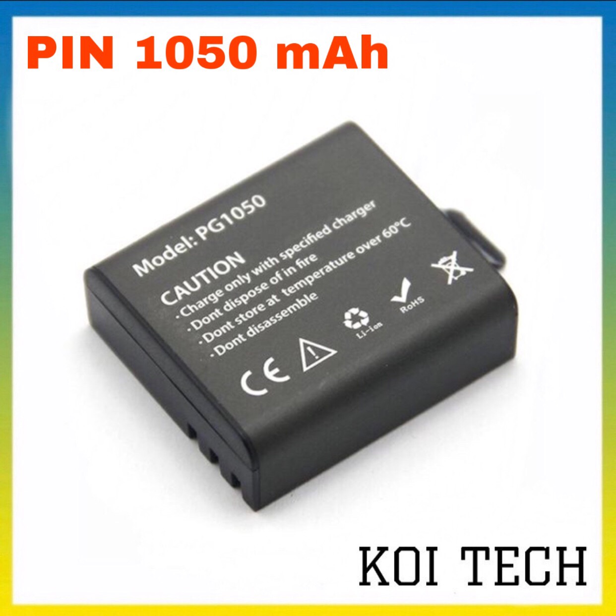 PIN 1050 mAh camera hành trình SJCAM 4000 , eken , Soocoo , Amkov , camera 4k - PIN CAMERA THỂ THAO - KOI TECH