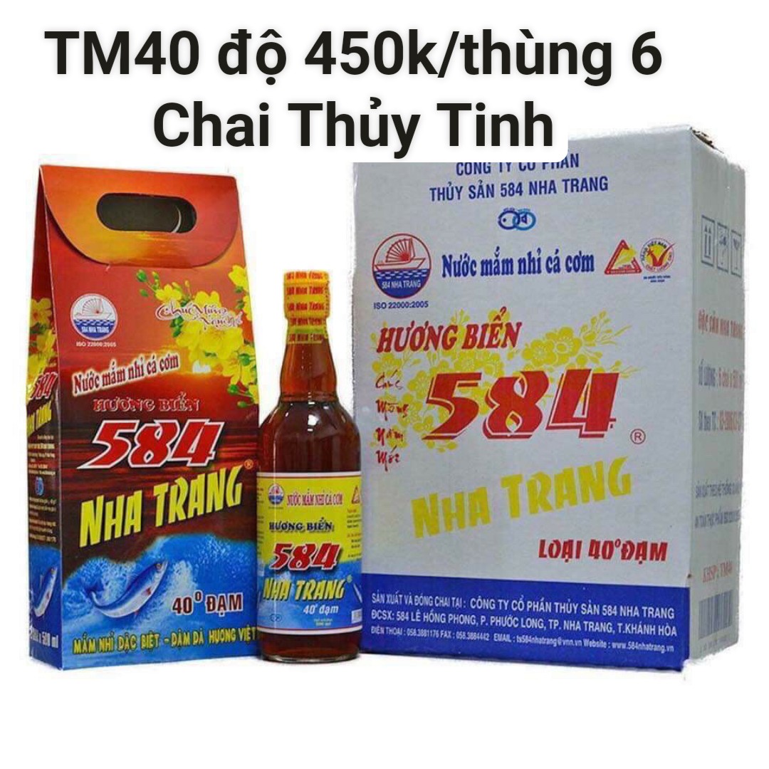Nước mắm nhỉ cá cơm hương biển 584 thùng 6 chai tm35