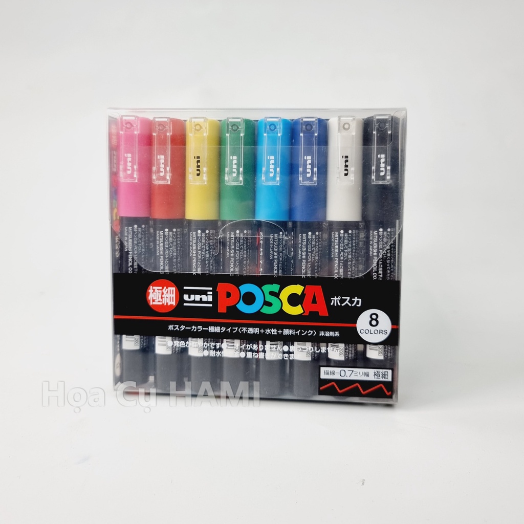 Set bút vẽ trên nhiều chất liệu Uni Posca Paint Marker