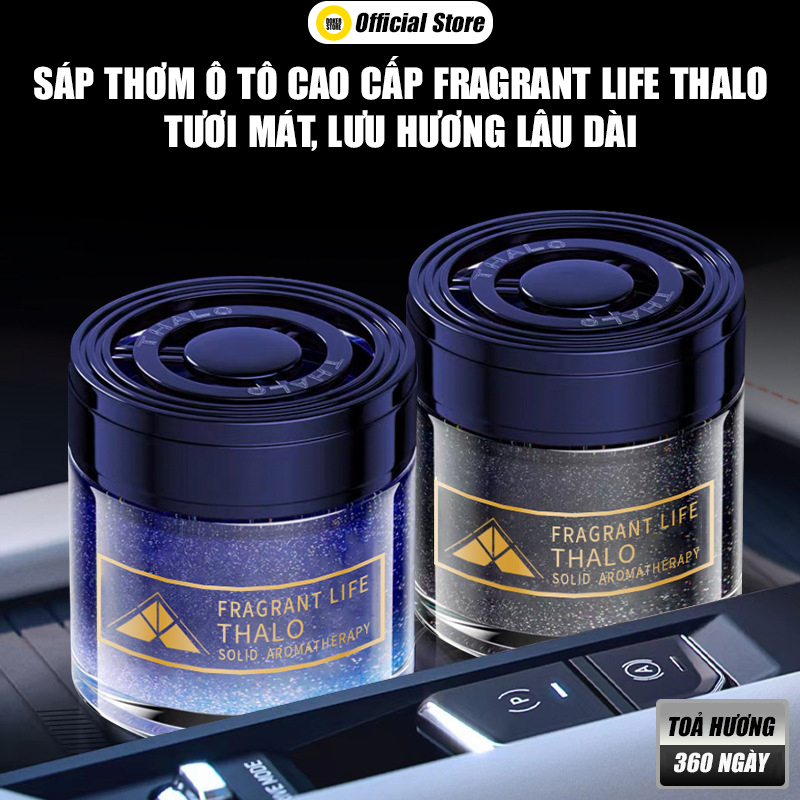 Sáp thơm ô tô FRAGRANT LIFE THALO khử mùi xe hơi, lưu hương 360 ngày, thiết kế cao cấp Giá 51,566 Đồng*Miễn phí vận chuyển