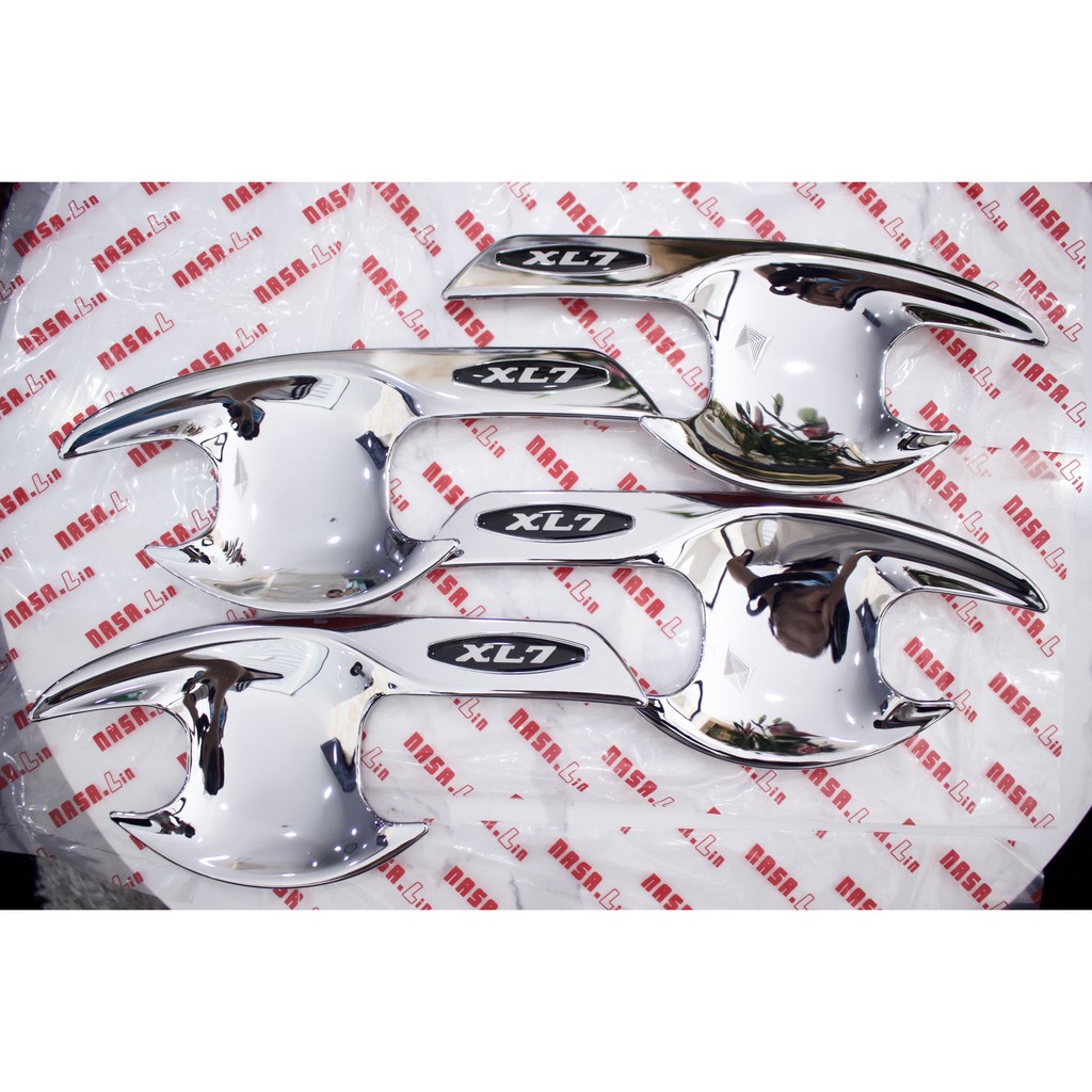 Hõm cửa theo xe XL7 Nasalin mạ crom cao cấp, ốp hõm cửa chén cửa Suzuki XL7 cao cấp