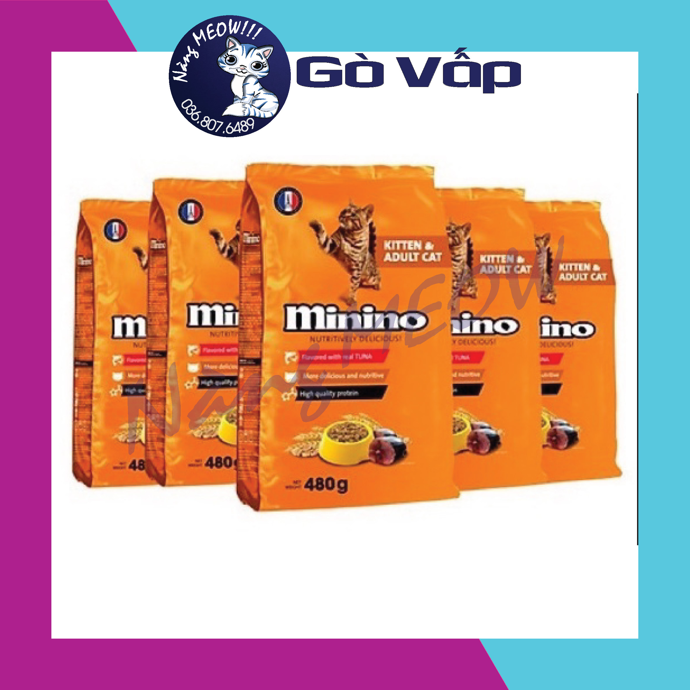 Hạt minino túi 350g & 480g