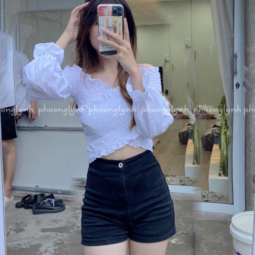 Áo voan nhún đắp chéo yêu 2
