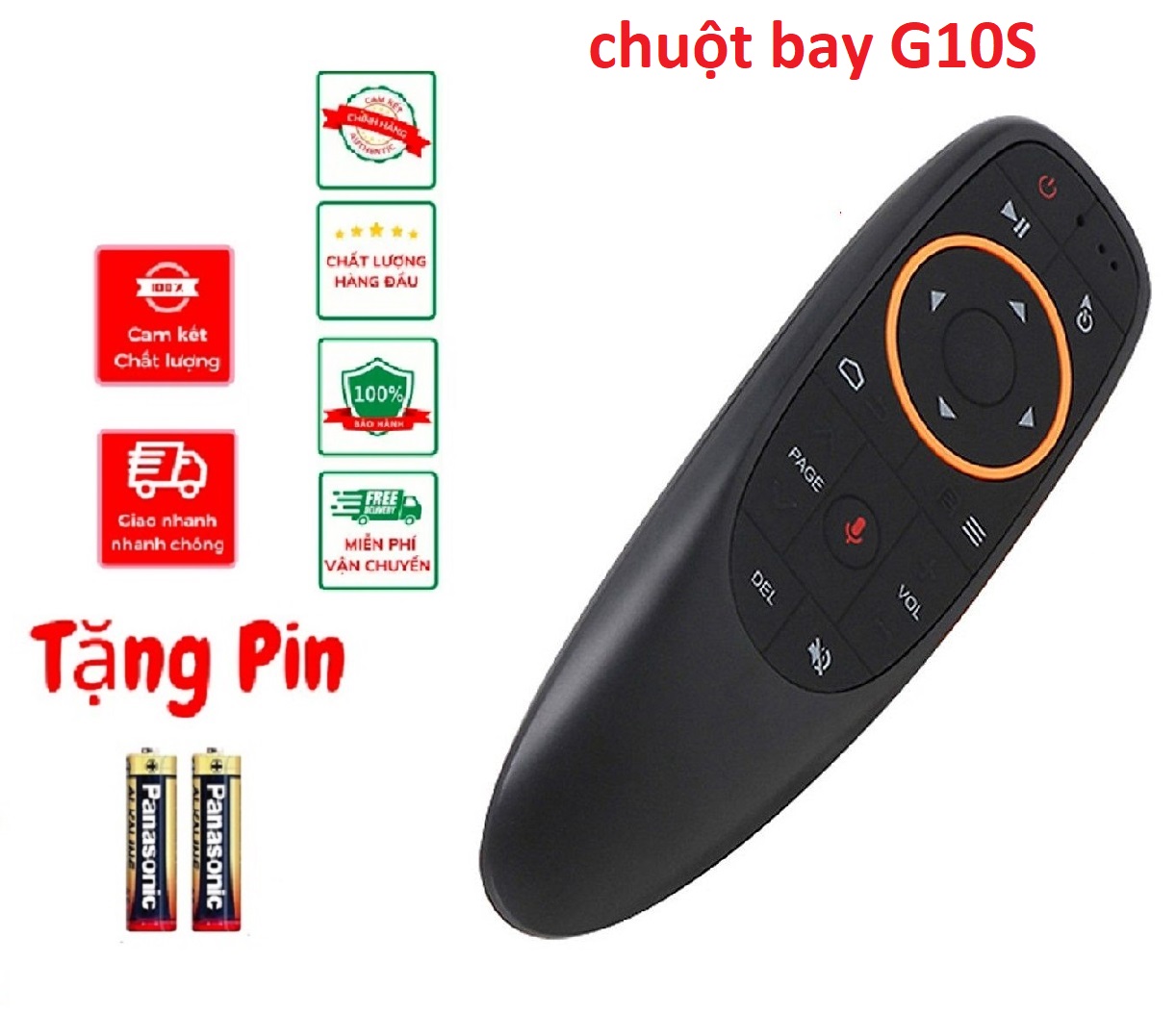 Điều khiển chuột bay G10S tìm kiếm giọng nói dùng các loại đầu BOX TV Android