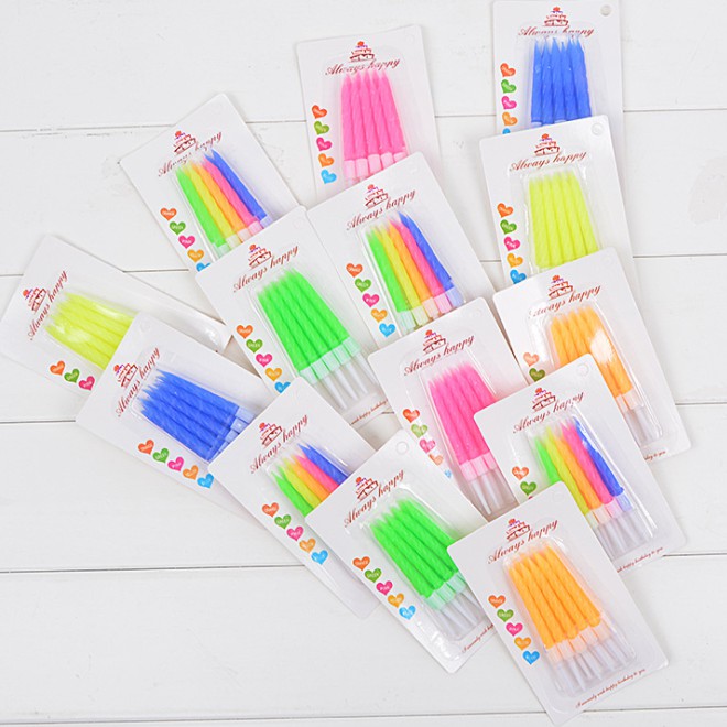 Phụ kiện bánh sinh nhật 10 vỉ nến 100 cây trang trí bánh sinh nhật bánh kem