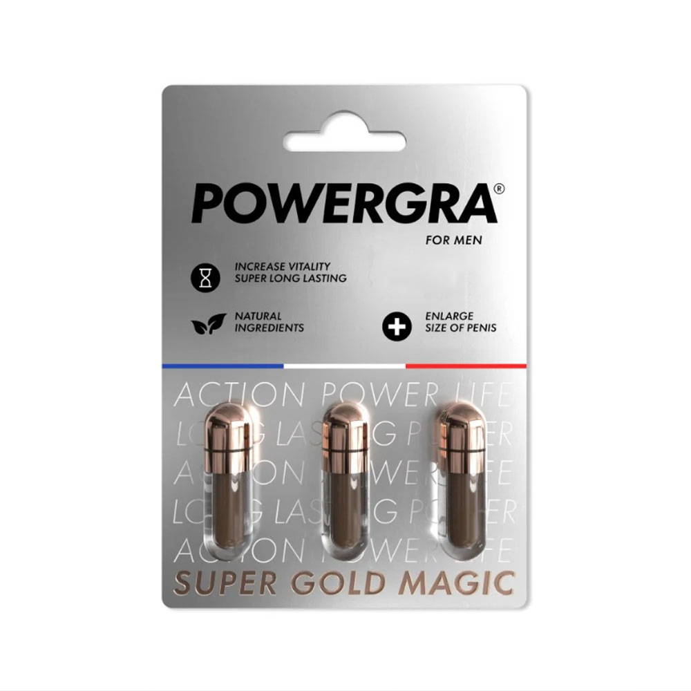 Viên uống hỗ trợ nam giới Powergra Super Gold Magic - Vỉ 3 viên