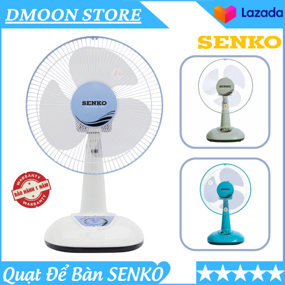 Quạt Điện Senko B1216 Để Bàn Cao Cấp - 3 Tốc Độ Gió, Công suất 40W, Chống Cháy, Động Cơ Bạc Thau Êm Ái , Đa Dạng Màu Sắc - Quạt Bàn, Quạt Gia Đình, Quạt Mini, Quạt Gía Rẻ, Quạt Cao Cấp, Quạt Để Bàn