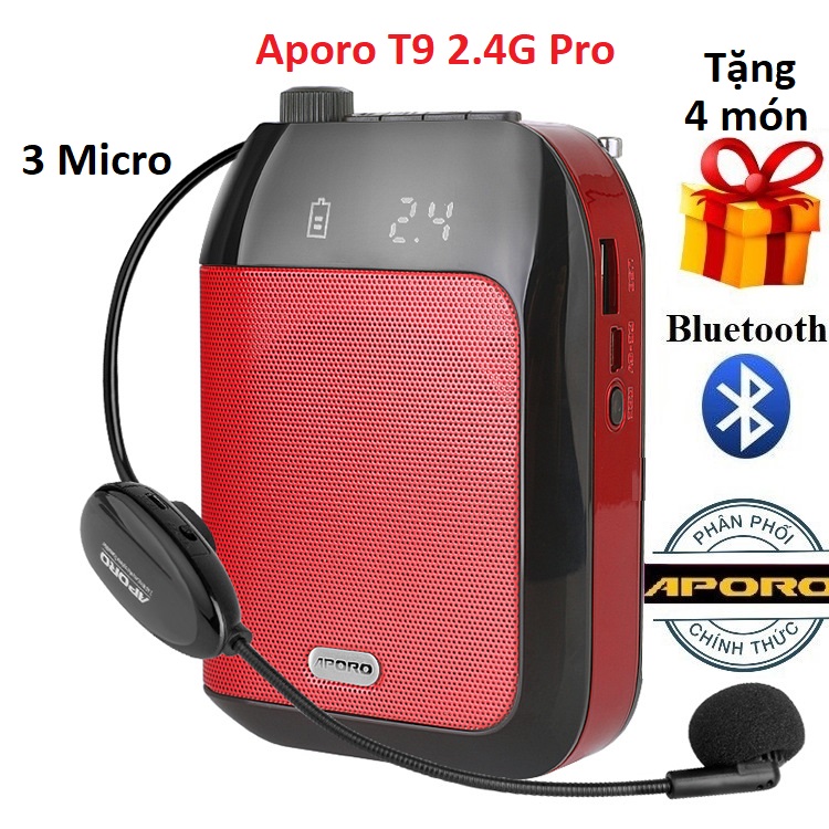 Loa trợ giảng APORO T9 2.4G PRO có Bluetooth