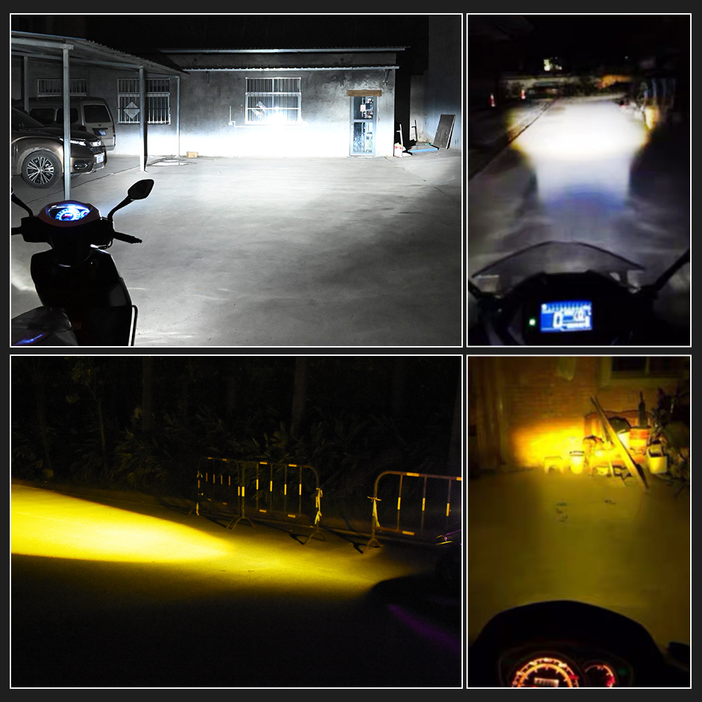 h4 ba20d moto led đèn pha xe máy 2 màu hi lo chùm đèn sương mù ánh sáng 5