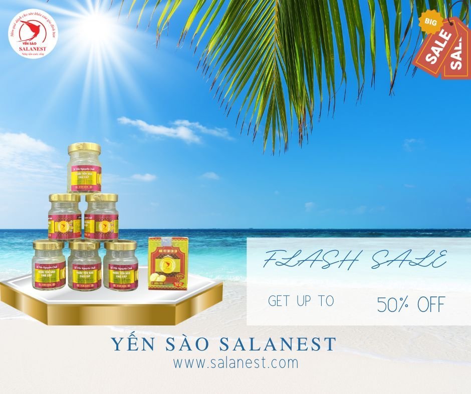 [ Toàn quốc ] Yến chưng đường phèn Salanest 20% tố yến x 12 hủ  - sức khỏe vàng cho mọi nhà