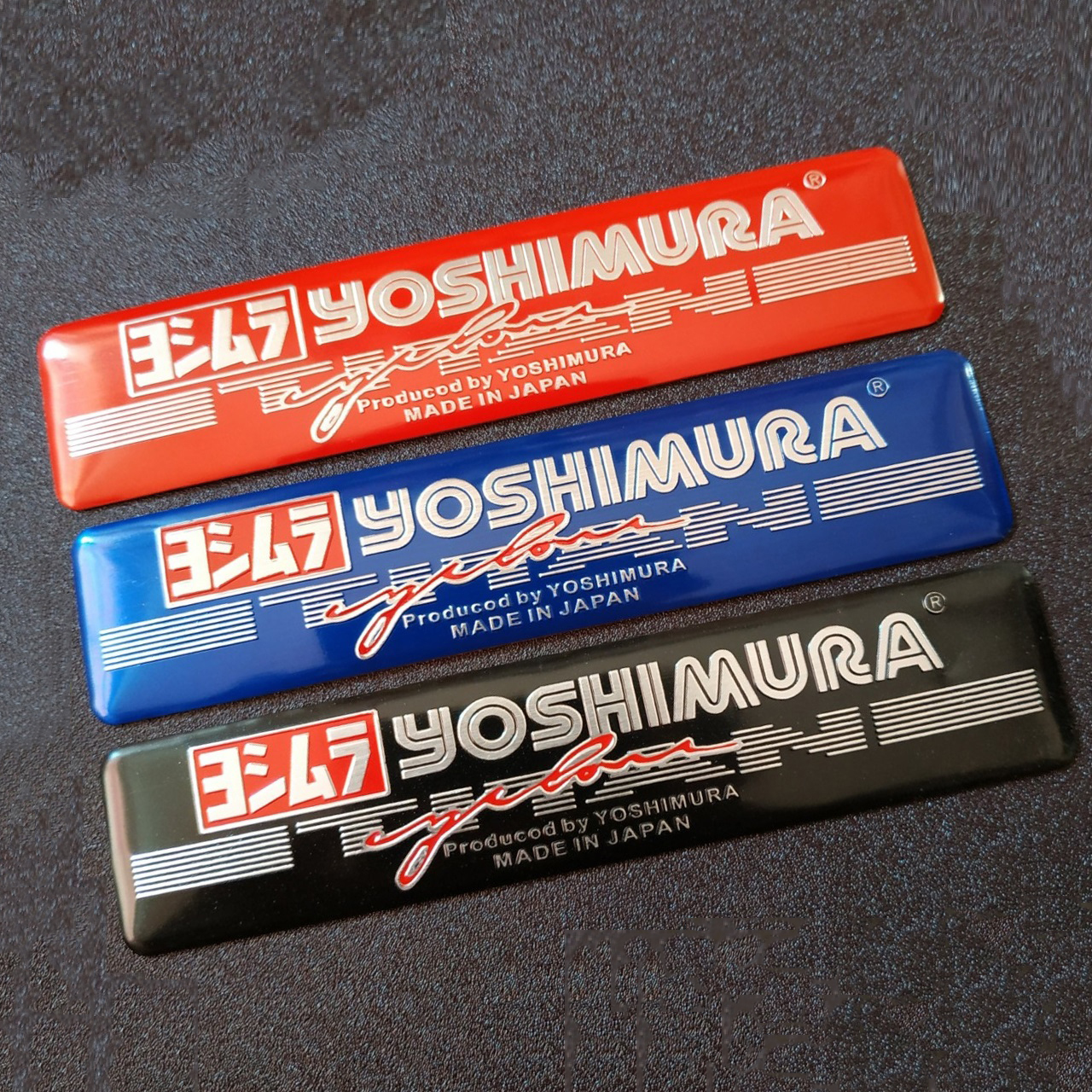 Tem nhôm dán Pô Yoshimura dài 12x2.6 cm