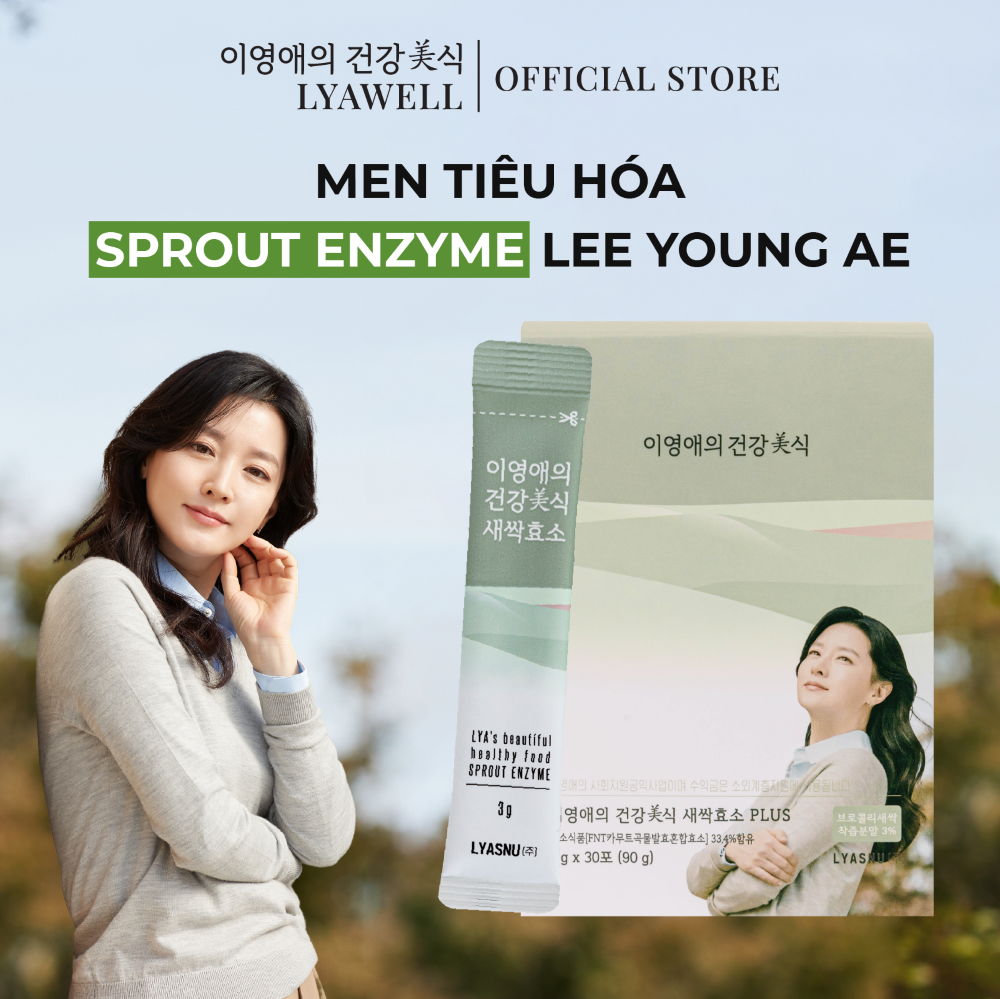 Men tiêu hóa Enzyme Sprout plus hỗn hợp lên men hạt mần non bông cải xanh Kamut Hàn Quốc, hỗ trợ tiêu hóa của Lee Young Ae 3g