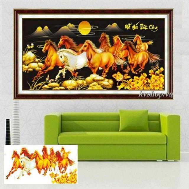 Tranh đính đá Mã Đáo Thành Công 150x70cm