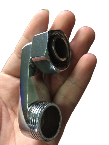 Phần Khuỷnh vuông góc rời thay thế cho cần mềm vòi rửa bát ren 27mm - chỉ riêng phần khuỷnh