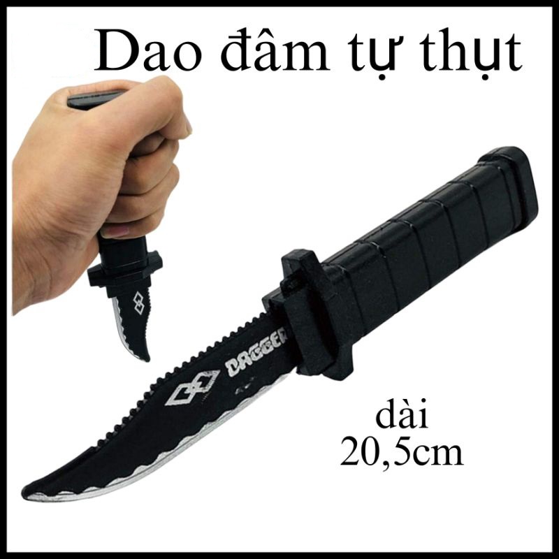 Đạo cụ ảo thuật - Dao tự thụt - biểu diễn sân khấu phim trường, troll bạn bè