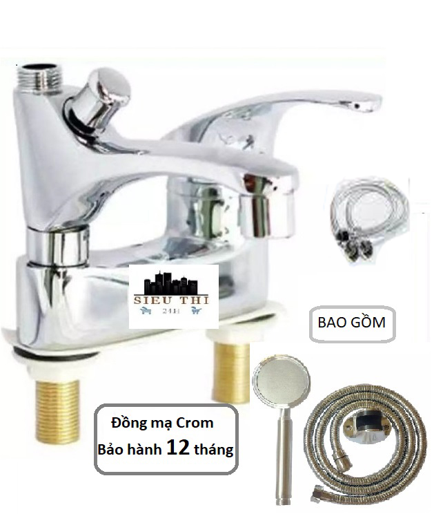 Bộ Sen liền vòi chậu lavabo kết hợp sen tắm nóng lạnh - sen liền vòi - vòi chậu liền sen
