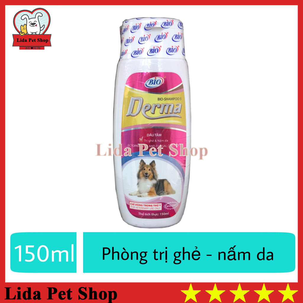 HN- Sữa tắm diệt ve ghẻ nấm da cho chó mèo - Bio Derma 150ml - Lida Pet Shop