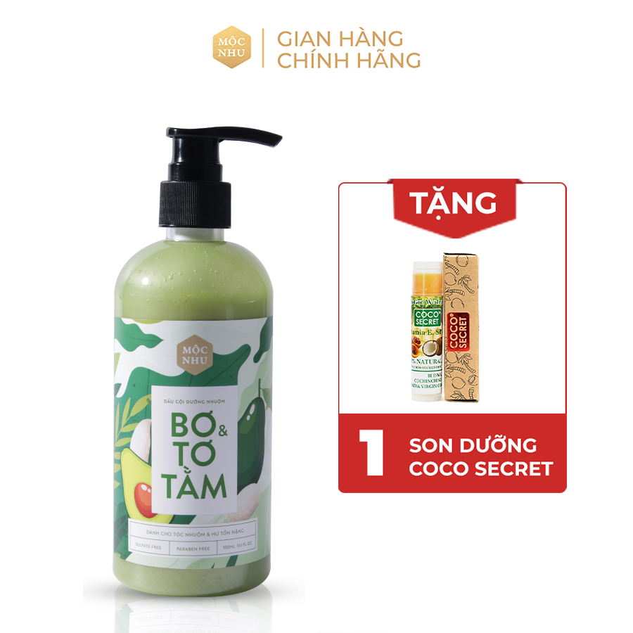 Dầu gội dưỡng nhuộm bơ & tơ tằm mộc nhu 300ml