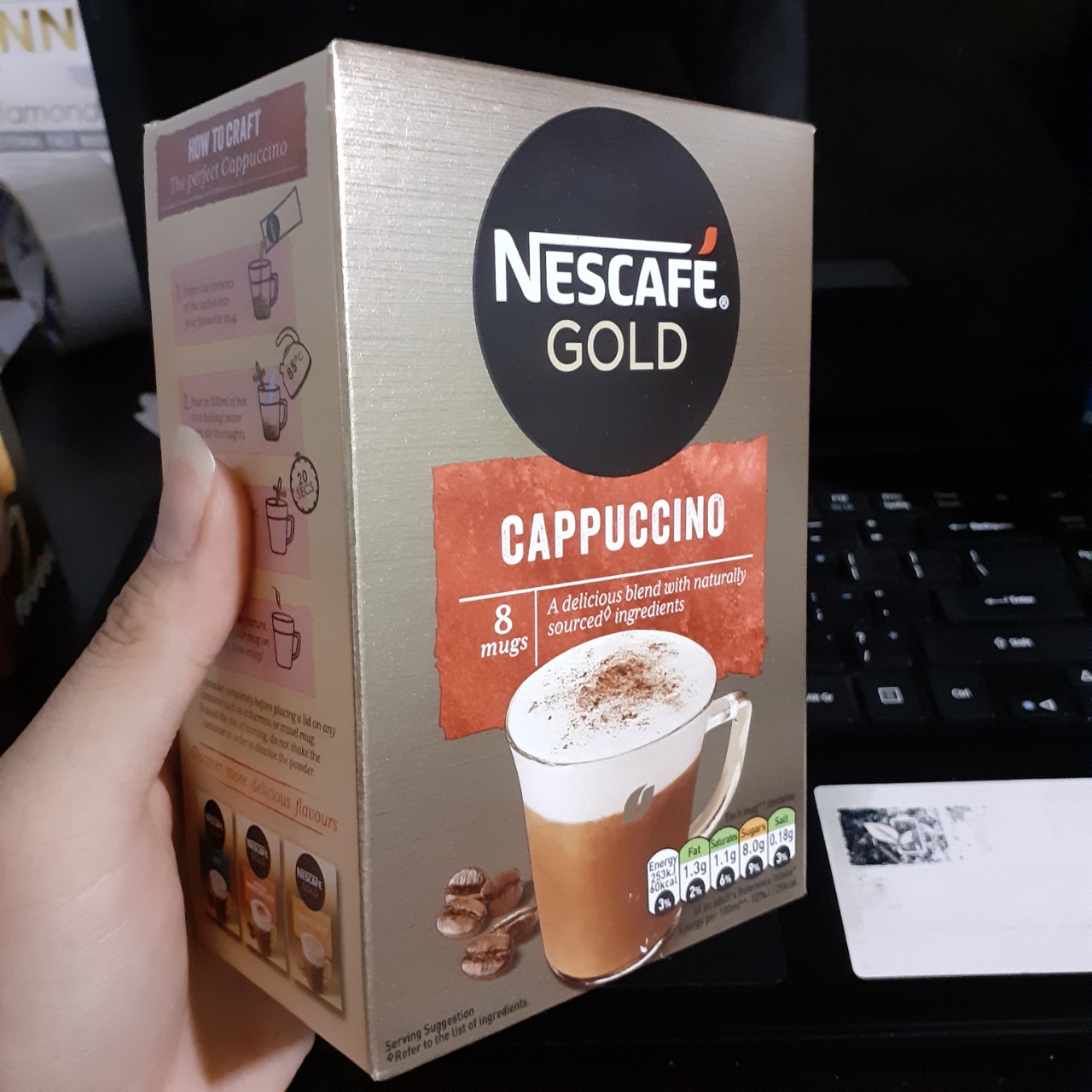 Nescafe Gold Cappuccino hộp 124g (8goi/15,5g)