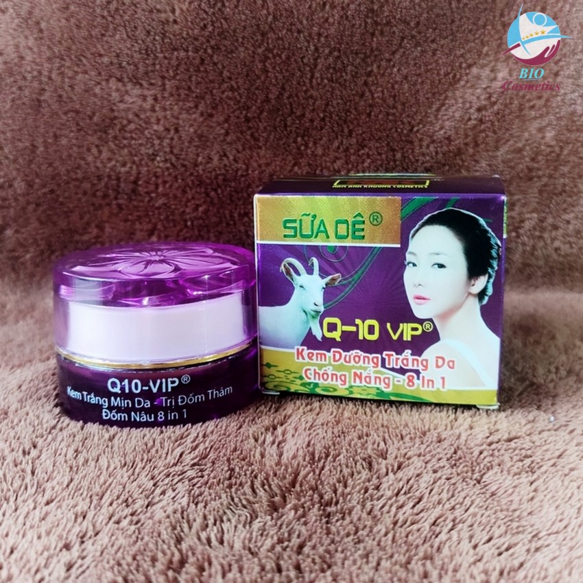 Kem dưỡng trắng da mặt, xóa tàn nhang giảm nám thâm Q-10 sữa dê 30g